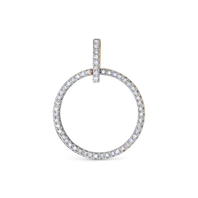 Кулон из красного золота с бриллиантами (054028)