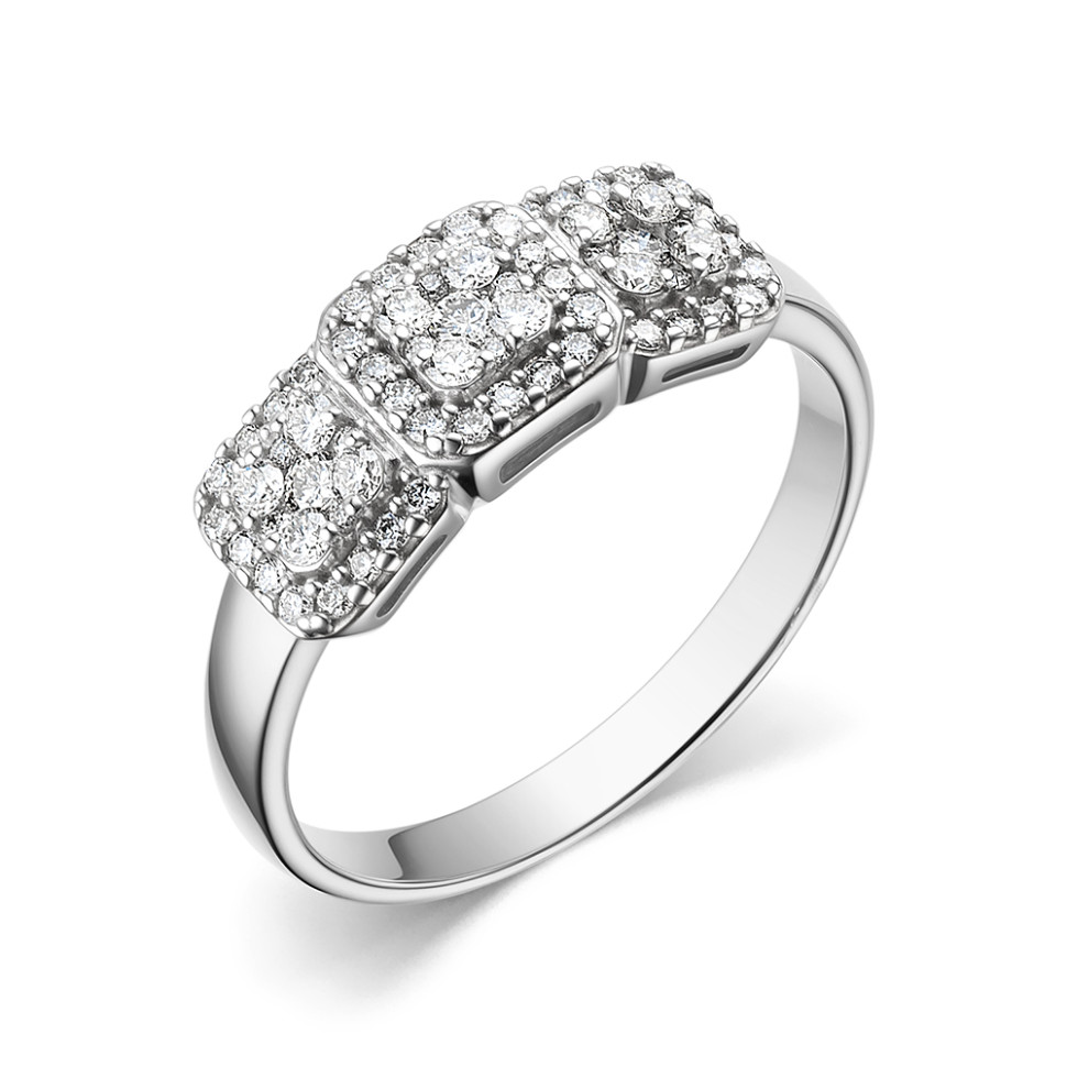 Кольцо из белого золота с бриллиантами  (060578)
