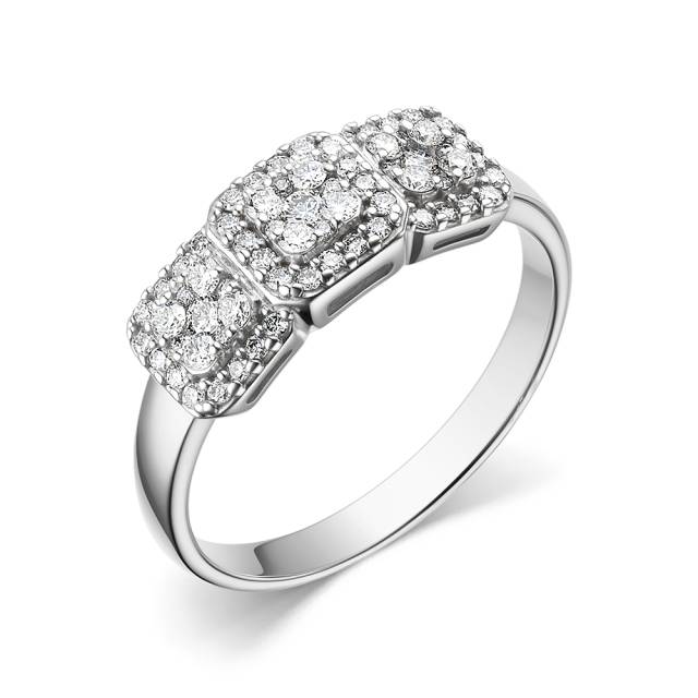 Кольцо из белого золота с бриллиантами  (060578)