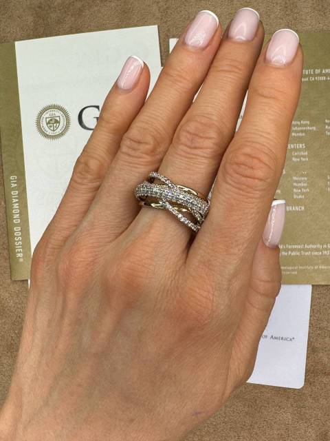 Кольцо из жёлтого золота с бриллиантами  (059112)