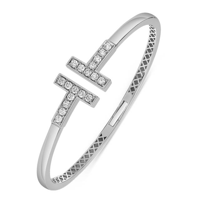 Браслет из белого золота с бриллиантами (060993)