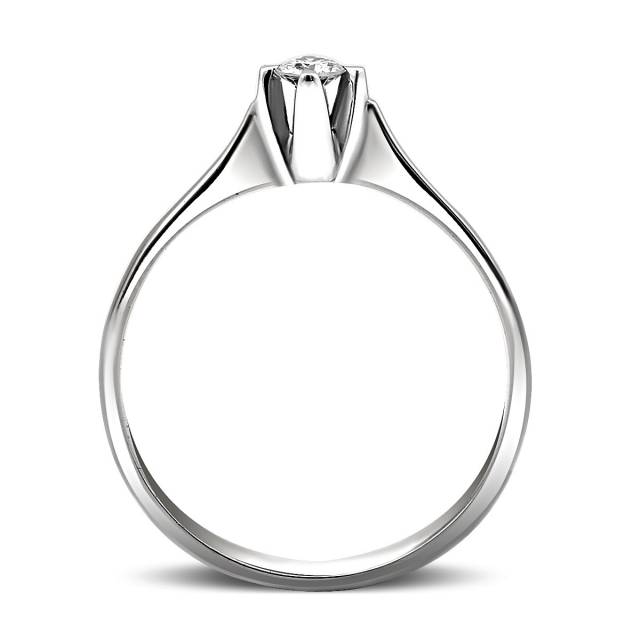 Помолвочное кольцо из белого золота с бриллиантом (016824)