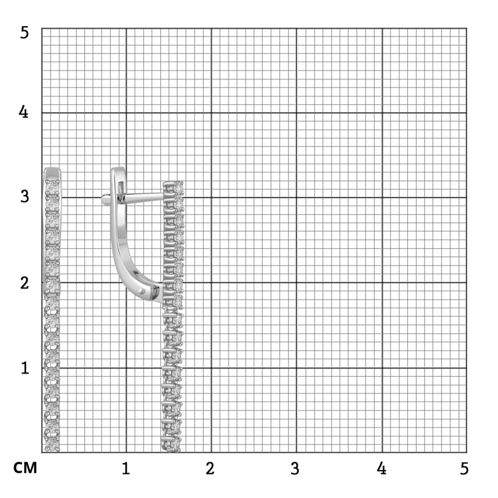Серьги из платины с бриллиантами (054326)