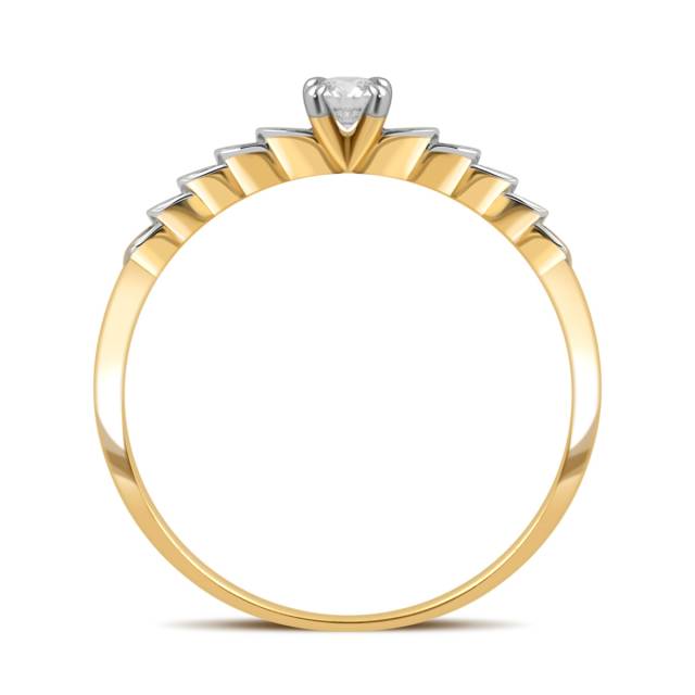 Помолвочное кольцо из жёлтого золота с бриллиантами (032743)