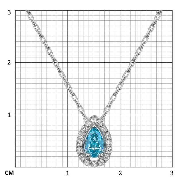 Колье из белого золота с бриллиантами (060182)