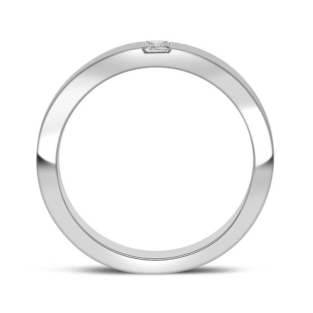 Обручальное кольцо из белого золота с бриллиантом (052438)