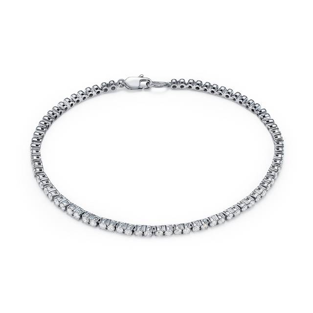 Браслет из белого золота с бриллиантами (061079)