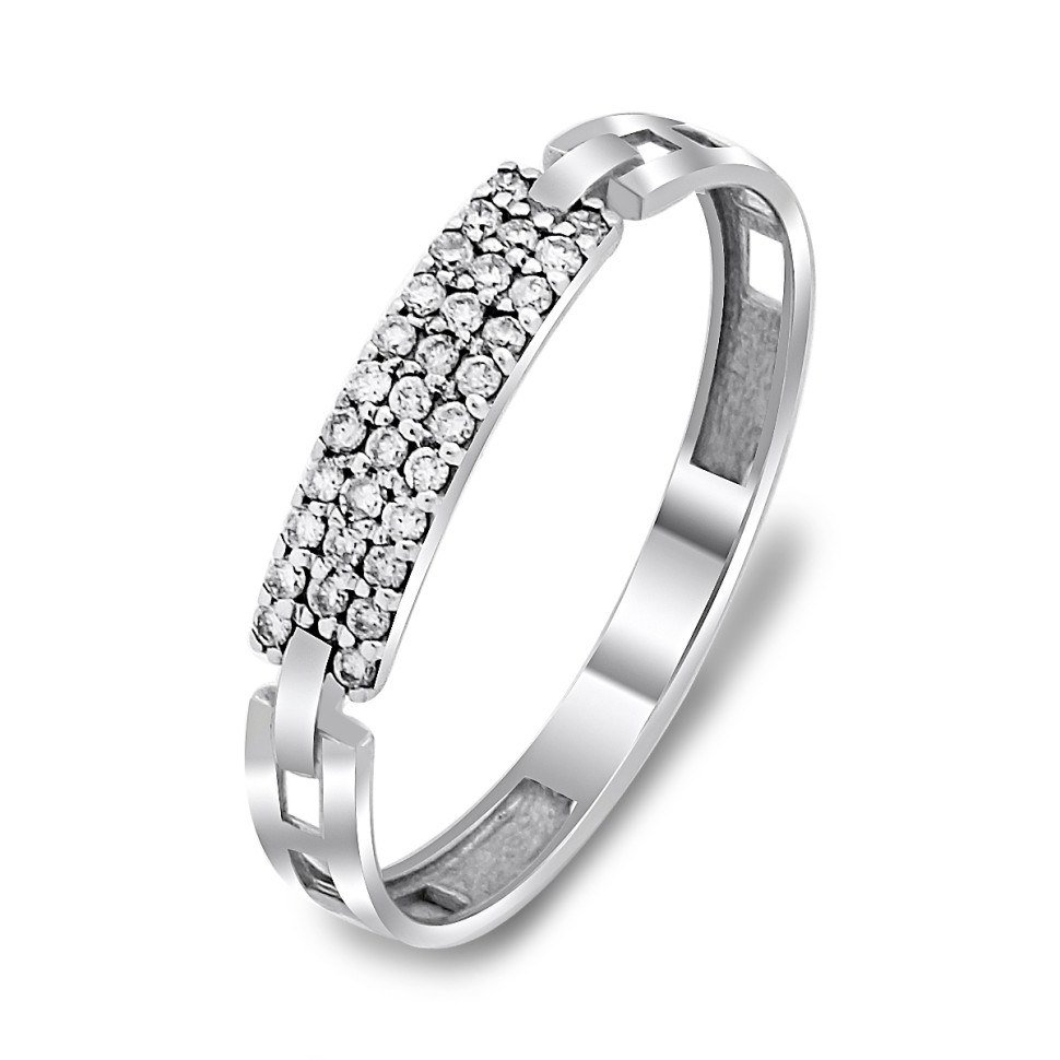 Кольцо из белого золота с бриллиантами (027163)