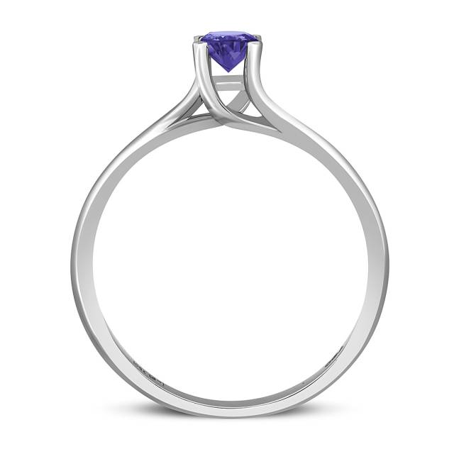 Помолвочное кольцо из белого золота с танзанитом (045270)