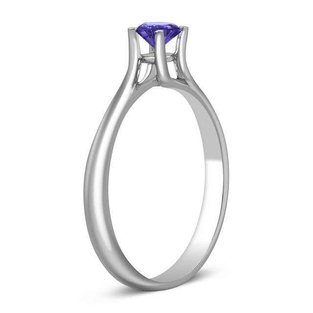 Помолвочное кольцо из белого золота с танзанитом (045270)