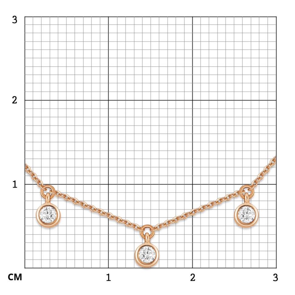 Колье из красного золота с бриллиантами (048554)