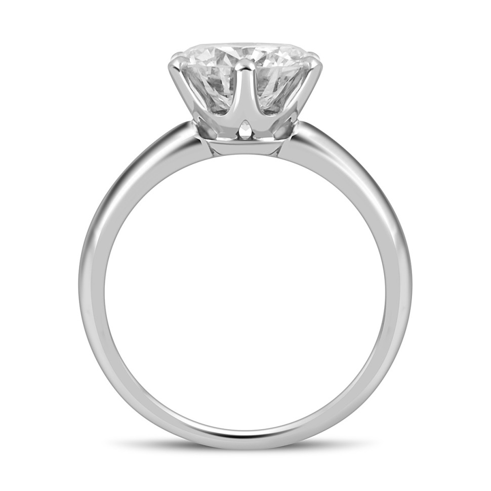 Помолвочное  кольцо из белого золота с бриллиантом (058380)