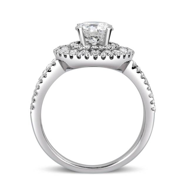 Помолвочное кольцо из белого золота с бриллиантами (007183)