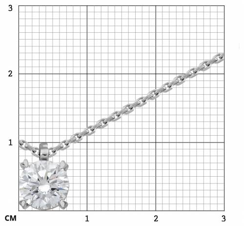 Колье из белого золота с бриллиантом 45.0