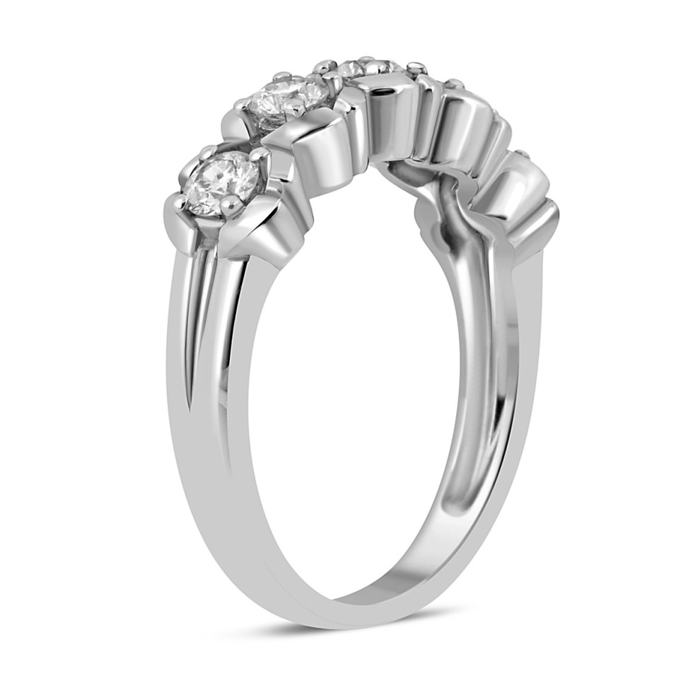 Кольцо из белого золота с бриллиантами (018670)