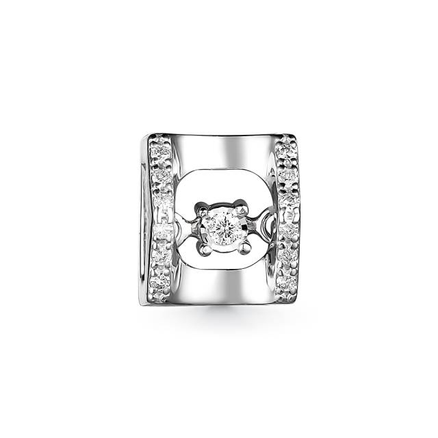 Кулон из белого золота с бриллиантами  (059059)