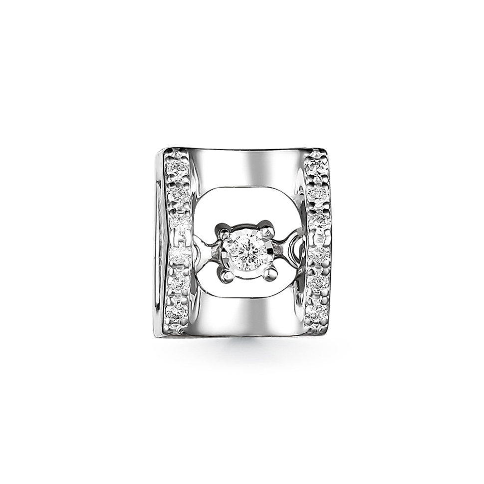 Кулон из белого золота с бриллиантами  (059059)