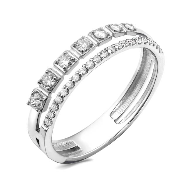 Кольцо из белого золота с бриллиантами (061757)