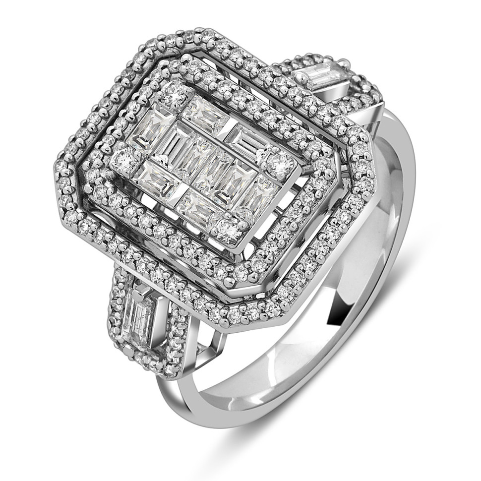 Кольцо из белого золота с бриллиантами (051971)