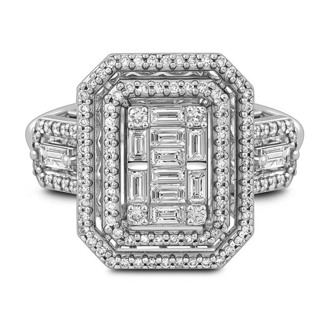 Кольцо из белого золота с бриллиантами (051971)