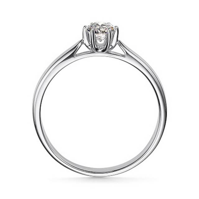 Помолвочное кольцо из белого золота с бриллиантом (053675)