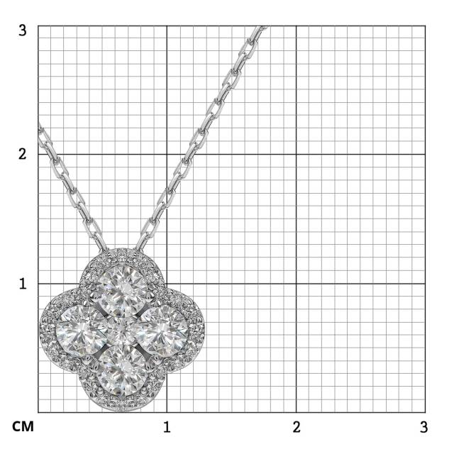 Колье из белого золота с бриллиантами (062617)