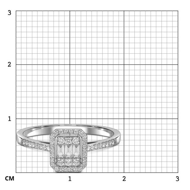 Кольцо из белого золота с бриллиантами (055566)