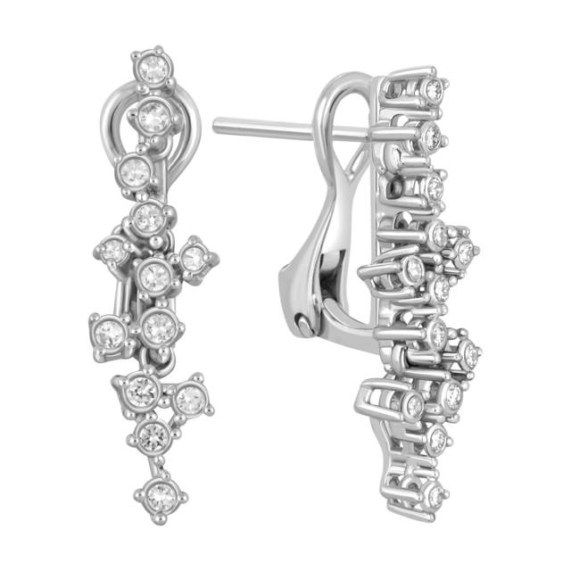 Серьги из белого золота с бриллиантами (039442)