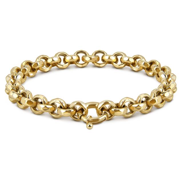 Браслет из жёлтого золота, плетение "Ролло" (057957)