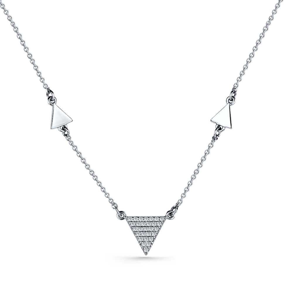 Колье из белого золота с бриллиантами (053001)