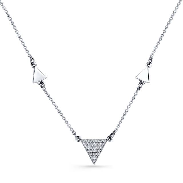 Колье из белого золота с бриллиантами (053001)