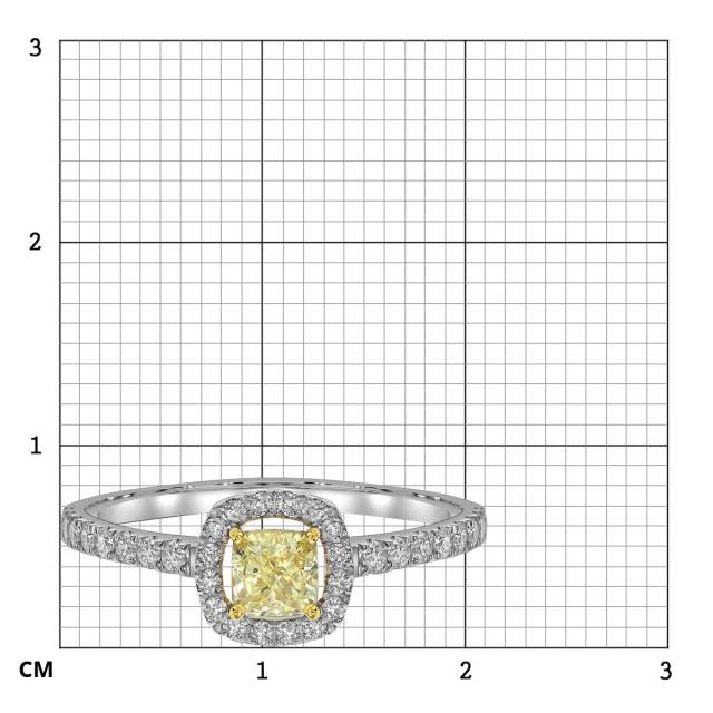 Помолвочное кольцо из белого золота с бриллиантами (062637)