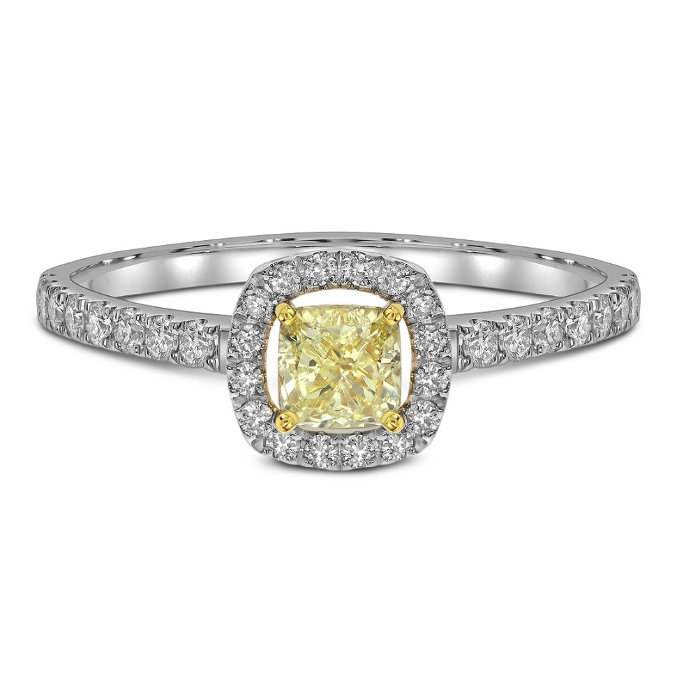 Помолвочное кольцо из белого золота с бриллиантами (062637)