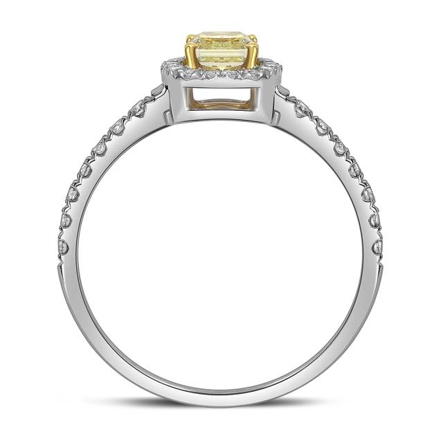 Помолвочное кольцо из белого золота с бриллиантами (062637)