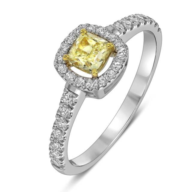 Помолвочное кольцо из белого золота с бриллиантами (062637)