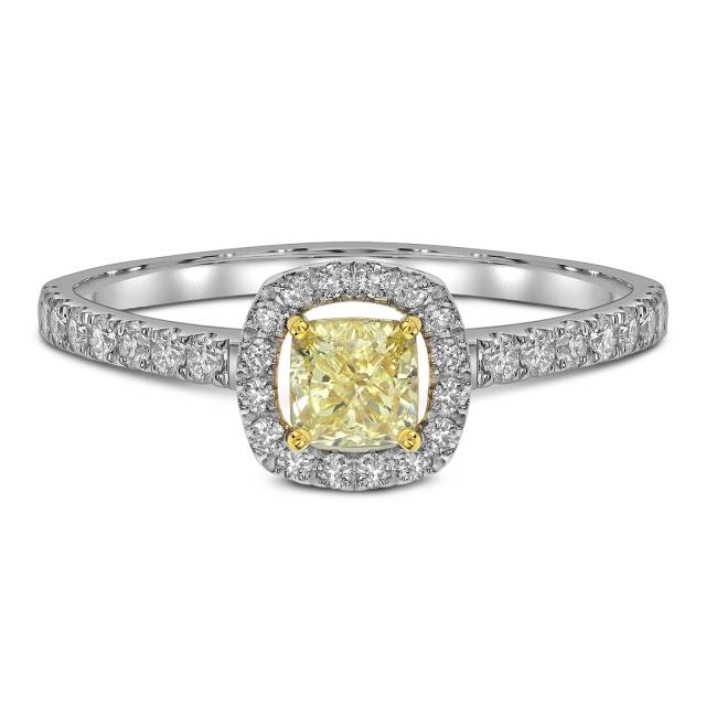 Помолвочное кольцо из белого золота с бриллиантами (062637)