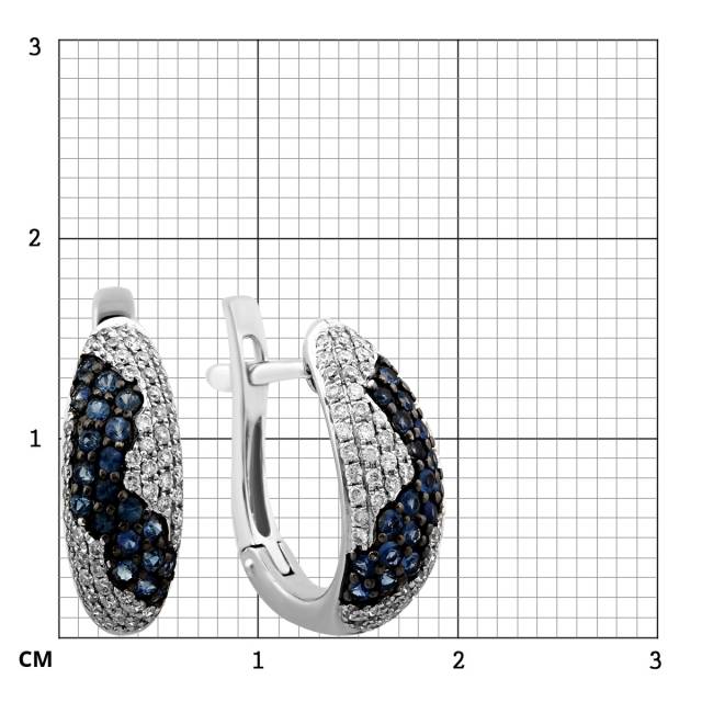 Серьги из белого золота с бриллиантами (012806)