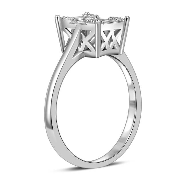 Кольцо из белого золота с бриллиантами (050627)