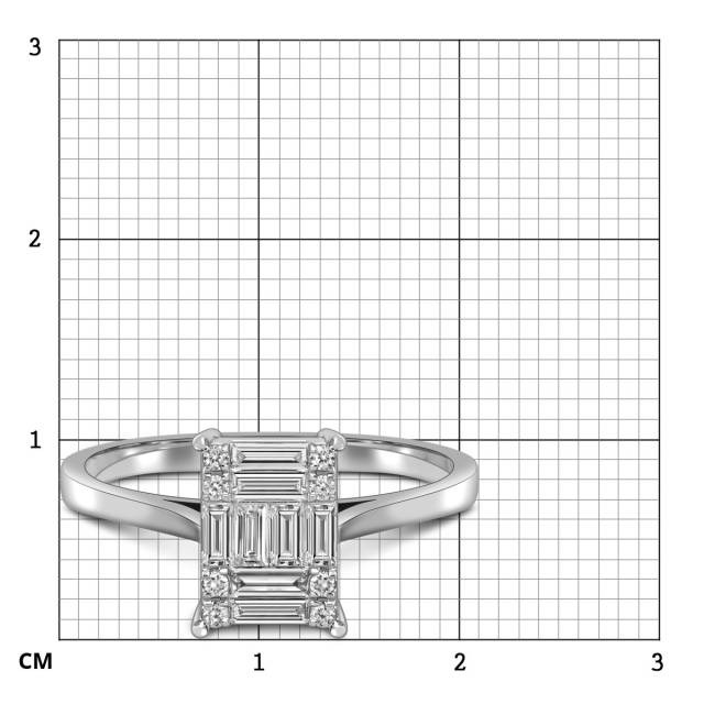 Кольцо из белого золота с бриллиантами (050627)