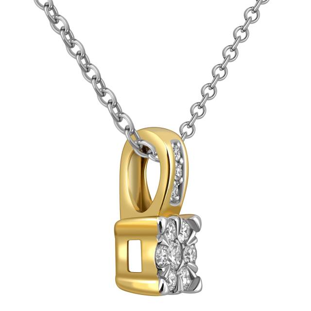 Кулон из желтого золота с бриллиантами (061373)