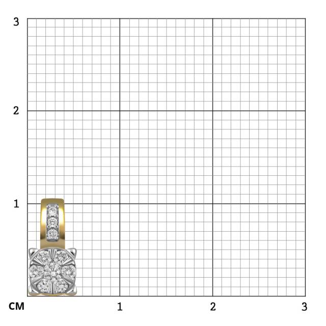 Кулон из желтого золота с бриллиантами (061373)