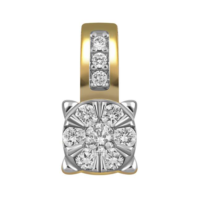 Кулон из желтого золота с бриллиантами (061373)