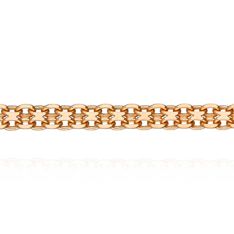 Цепь из красного золота, плетение Бисмарк (047569)