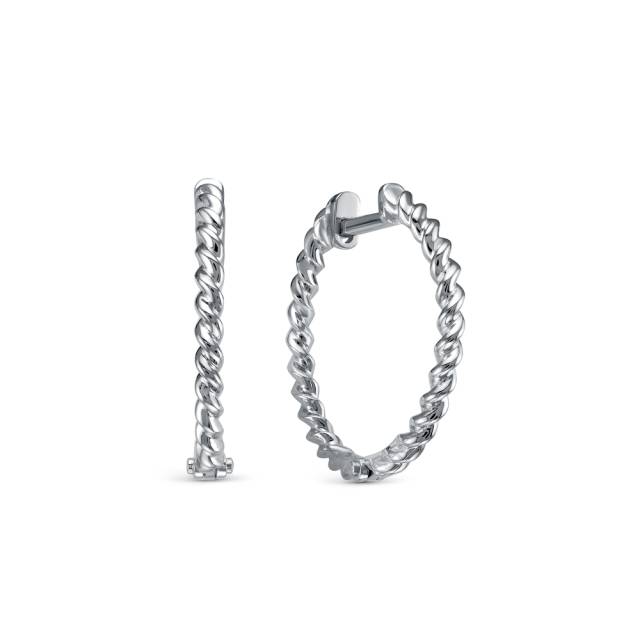 Серьги конго из платины  (057986)