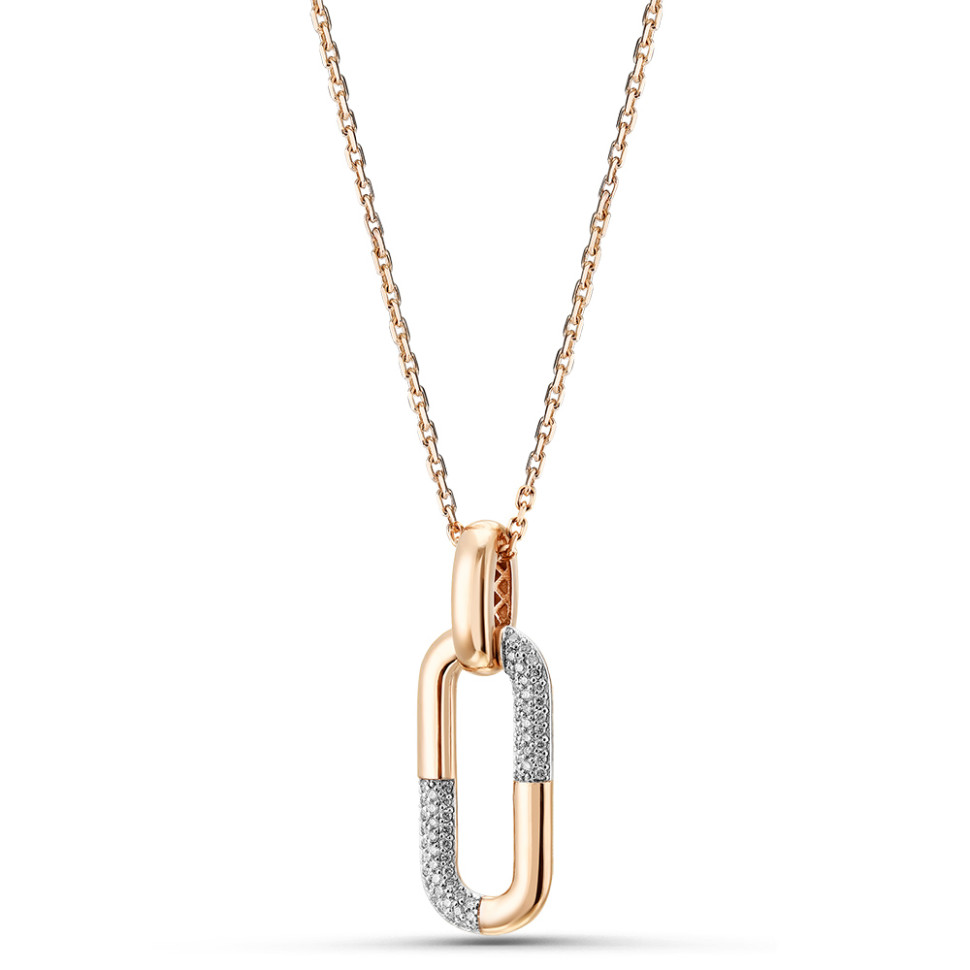 Колье из красного золота с бриллиантами (060118)