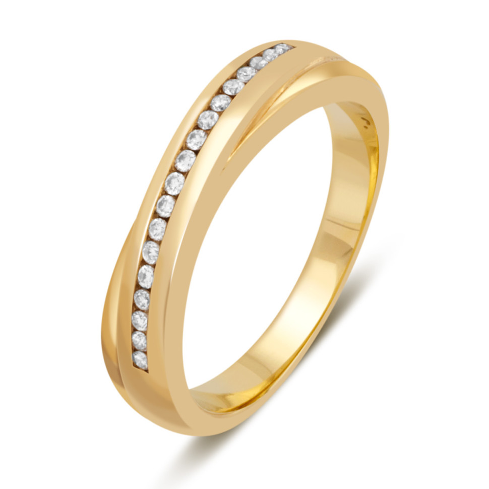 Кольцо из жёлтого золота с бриллиантами (038845)