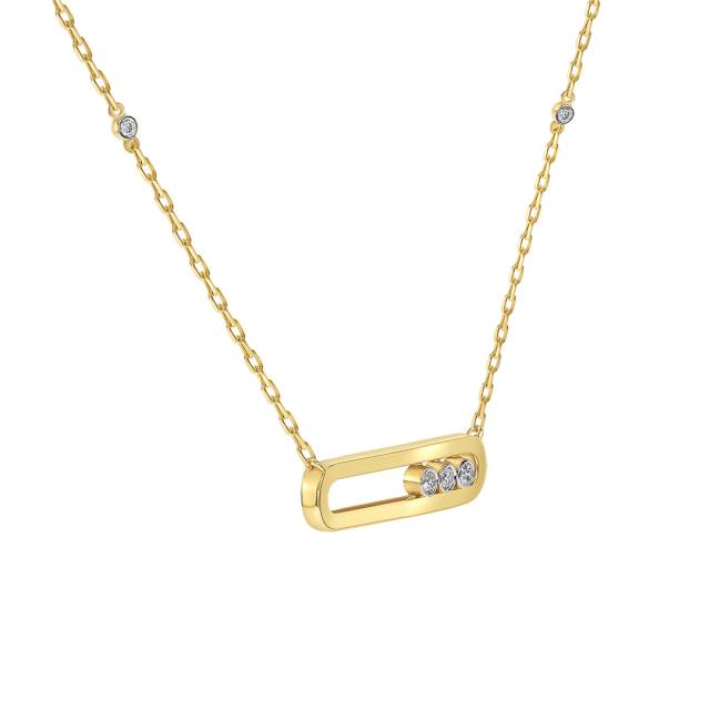 Колье из жёлтого золота с бриллиантами (061619)