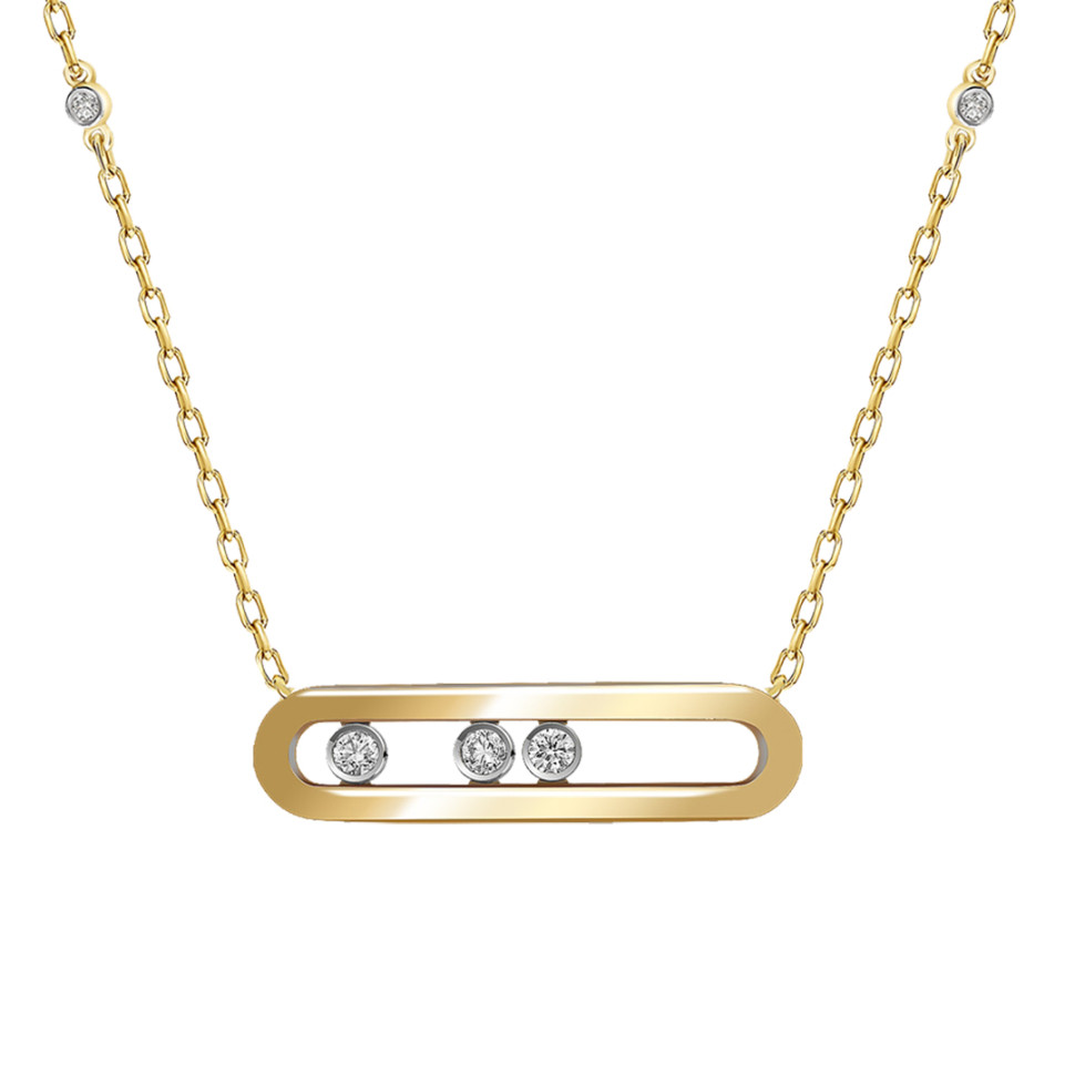 Колье из жёлтого золота с бриллиантами (061619)