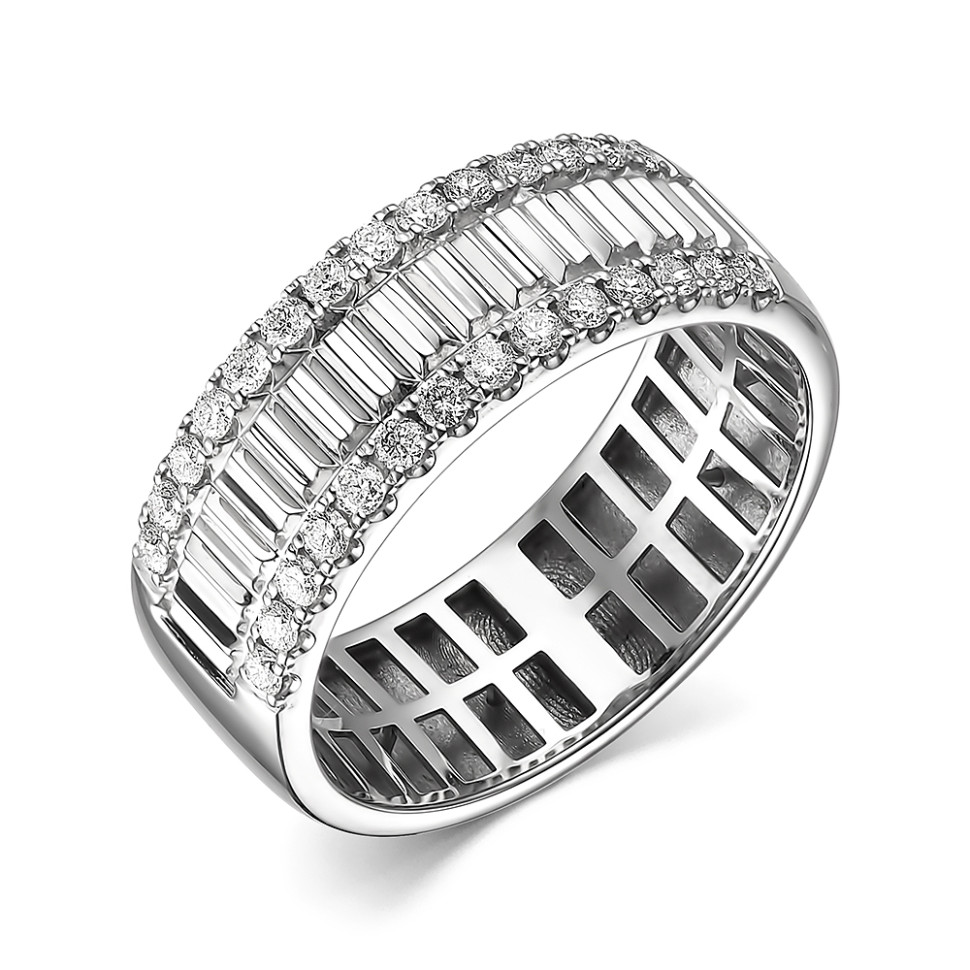 Кольцо из белого золота с бриллиантами (055197)