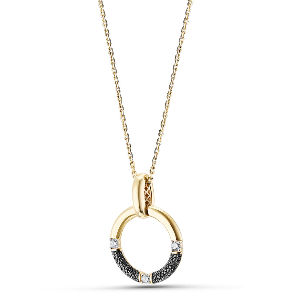 Колье из жёлтого золота с бриллиантами (055761)